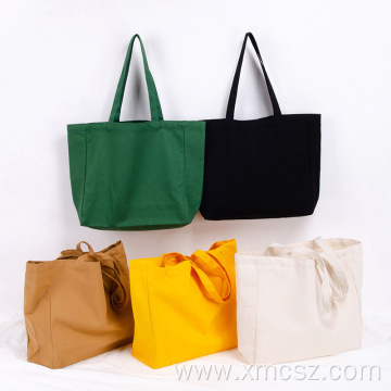 Organic cotton colorful blank shopping bag